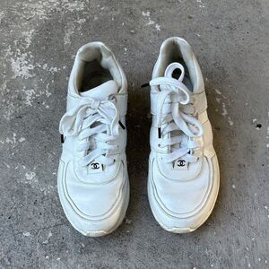 Chanel leather trainers
